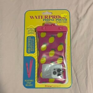 Vibrant Pink and Yellow Waterproof Phone Case